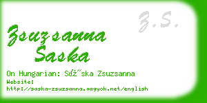 zsuzsanna saska business card